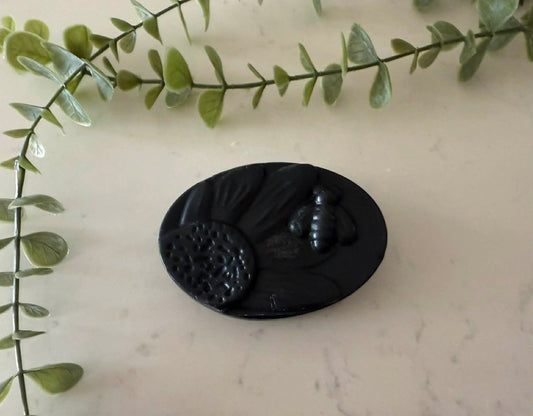 Soap with Bee Design - Charcoal