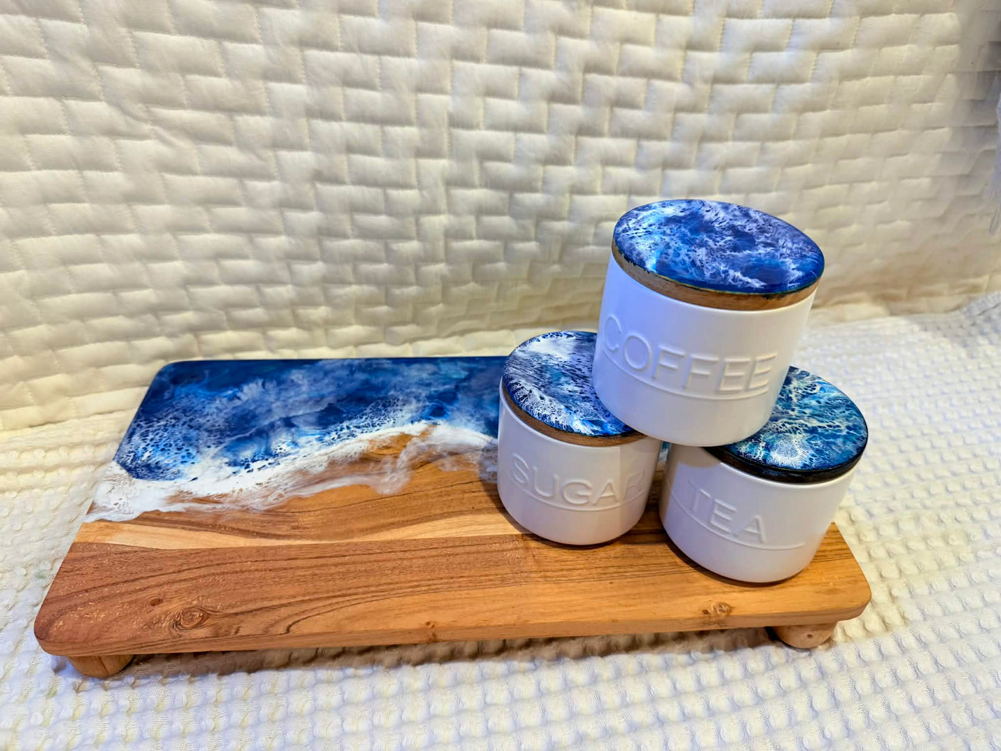 Board on legs and Canister Set - Christmas