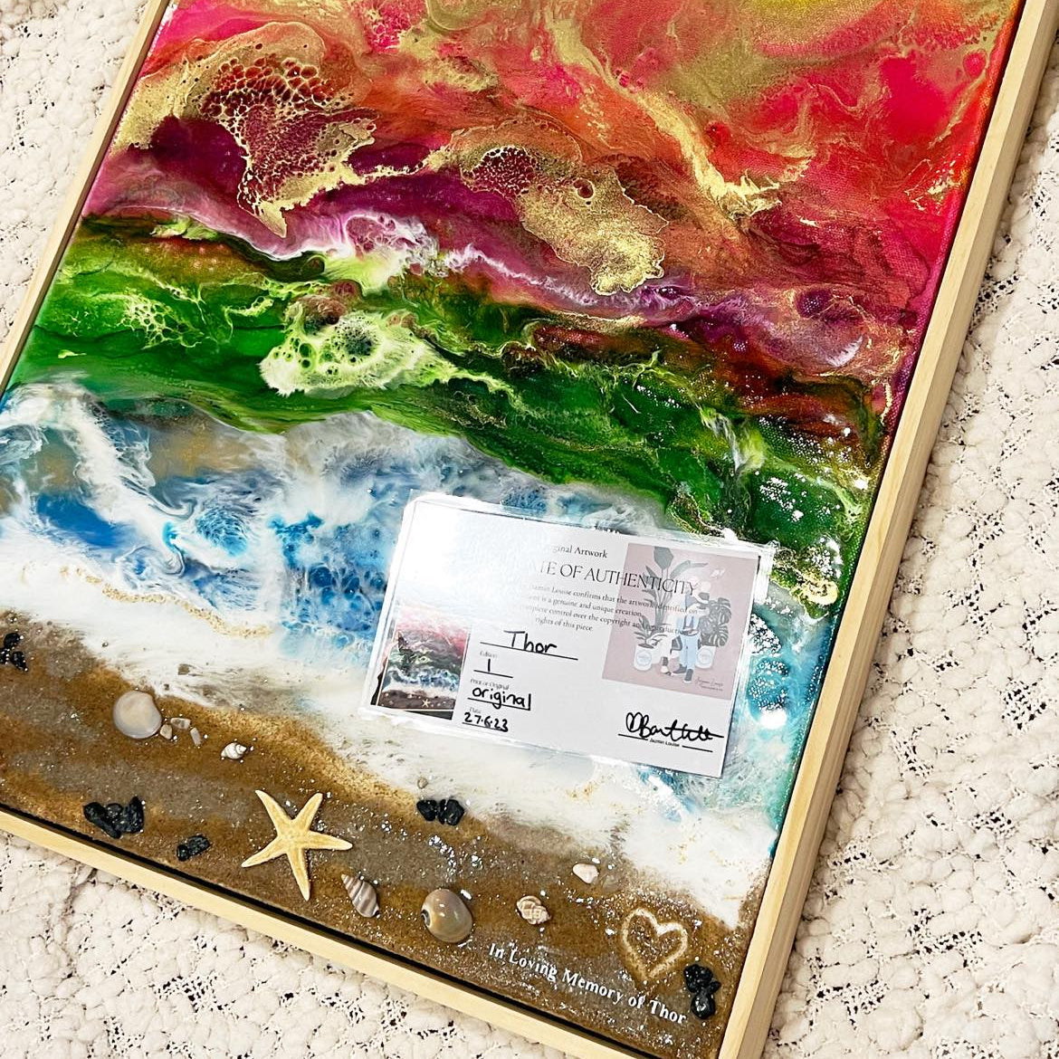 Rainbow Ocean Memorial Piece π