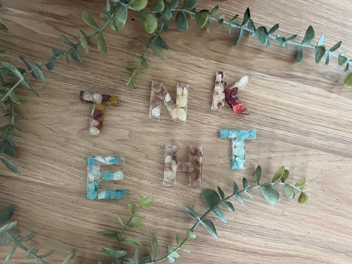 Floral Initial Keyrings for Mothers Day