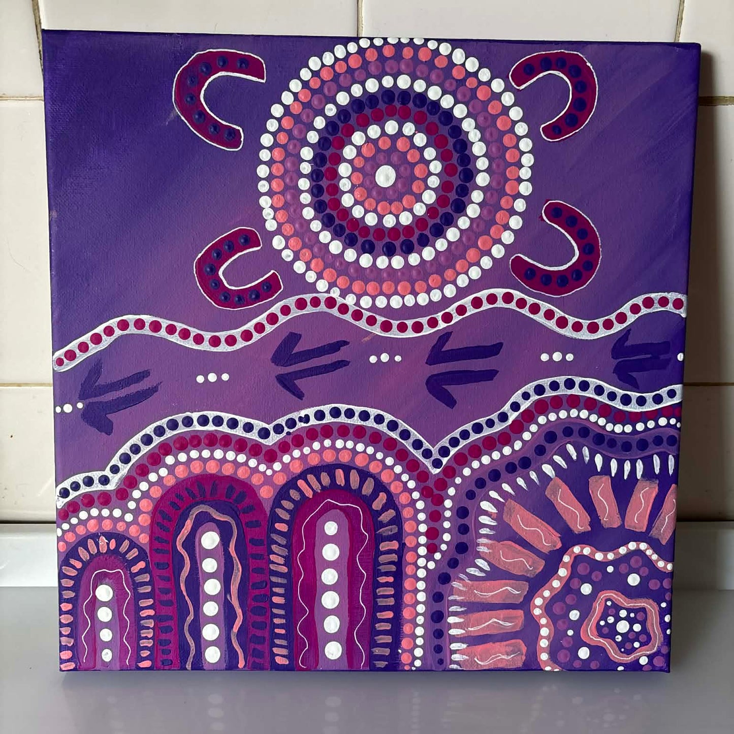 Evening Pathways - Aboriginal Art