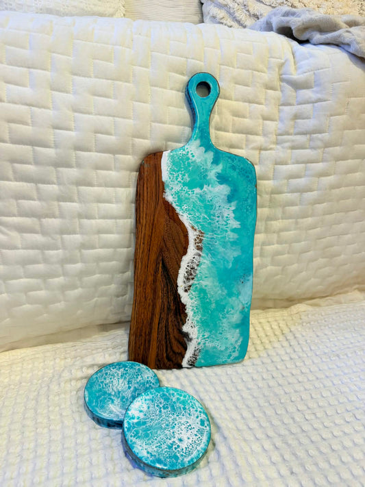Small Paddle Board with coasters - Christmas