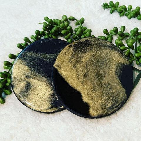 Black and Gold Coasters