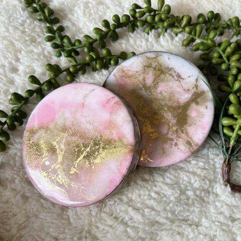 Pink and Gold Coasters