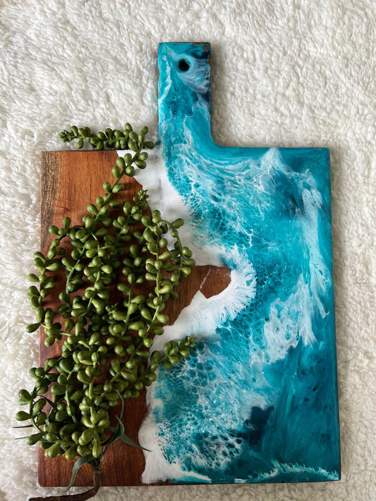 Beachy Blues - small paddle square board