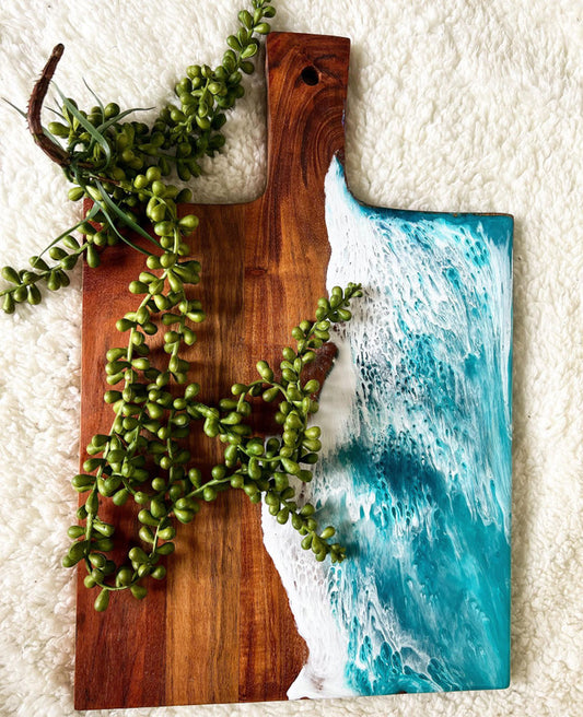 Beachy Blues - small paddle square board
