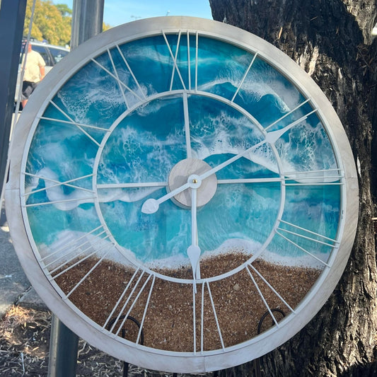 1 Aqua Blue Clock 60cm Clock