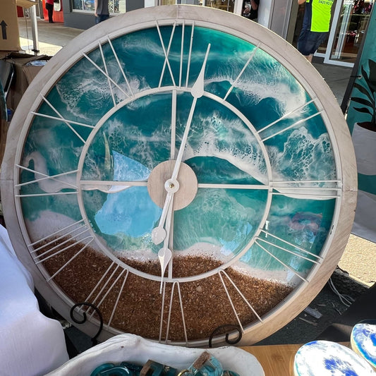 1 Aqua Blue Clock 60cm Clock