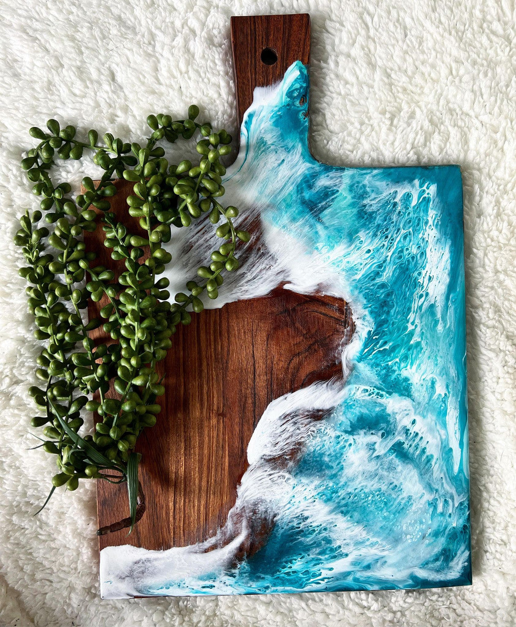 Beachy Blues - small paddle square board