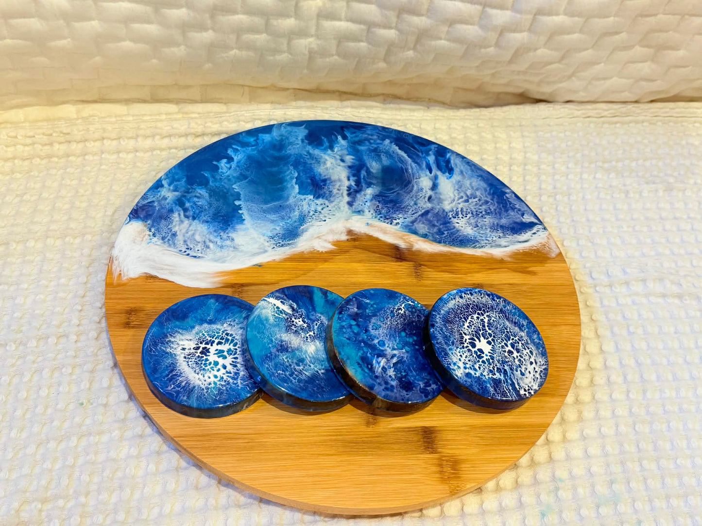 Lazy susan with Coasters - Christmas