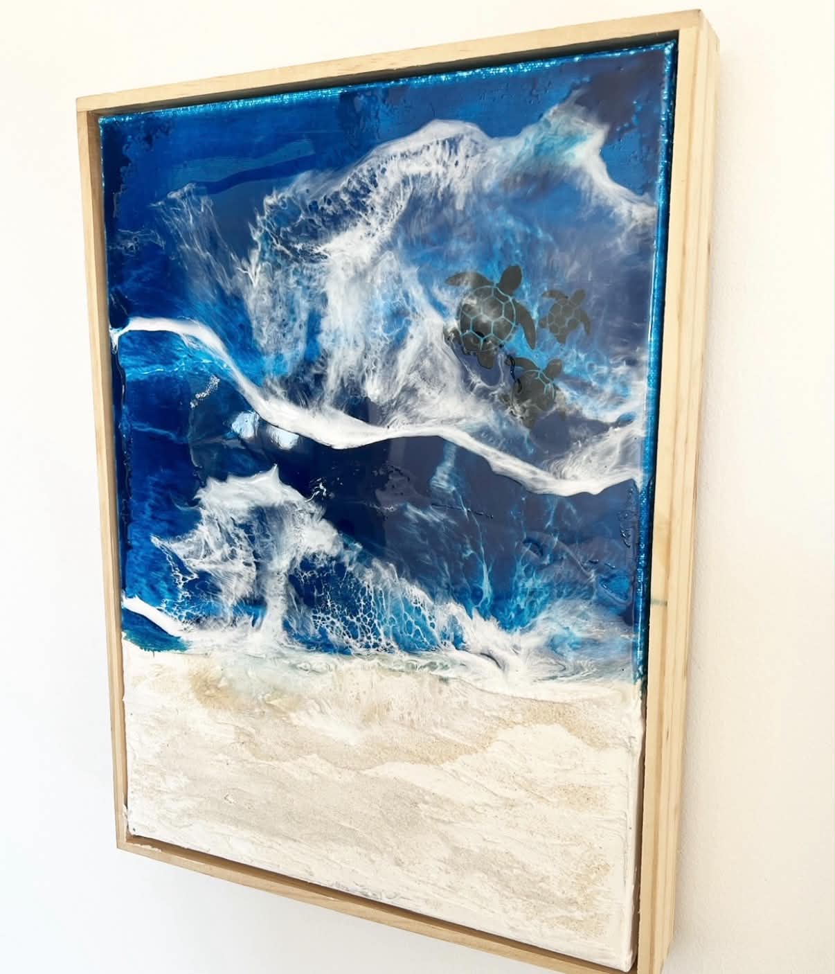 Premium Canvas Handmade Floating Framed Ocean Collection & Memorial art