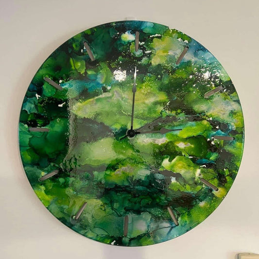 Glistening Green 60cm Clock