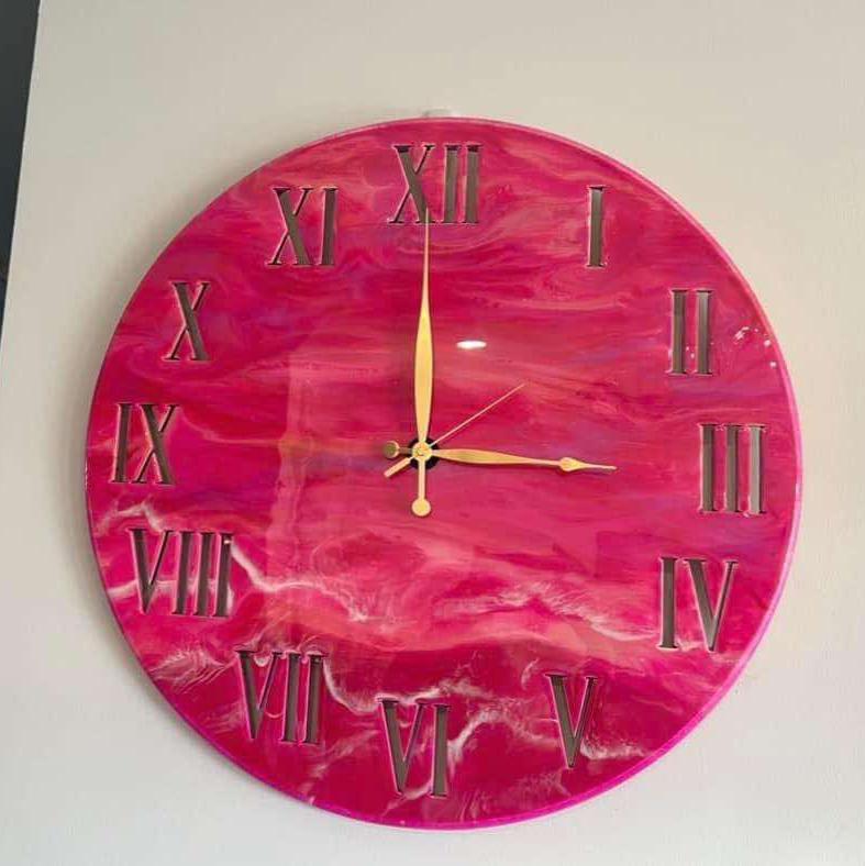 Hot Pink 60cm Ocean Clock