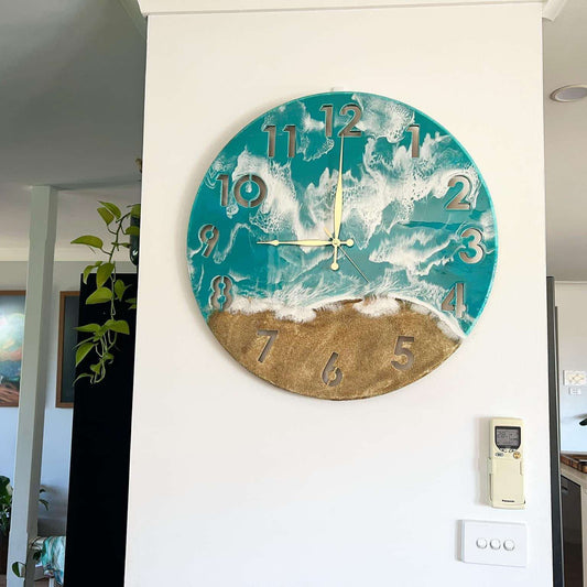 Darker Aqua 60cm Ocean Clock