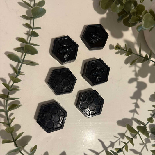 6x Mini Bee Hive Soaps CHARCOAL