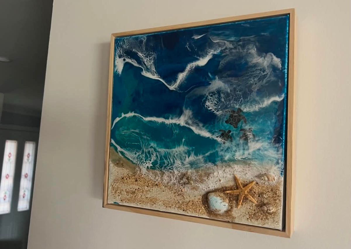 Standard Canvas and floating frame - Ocean or memorial piece