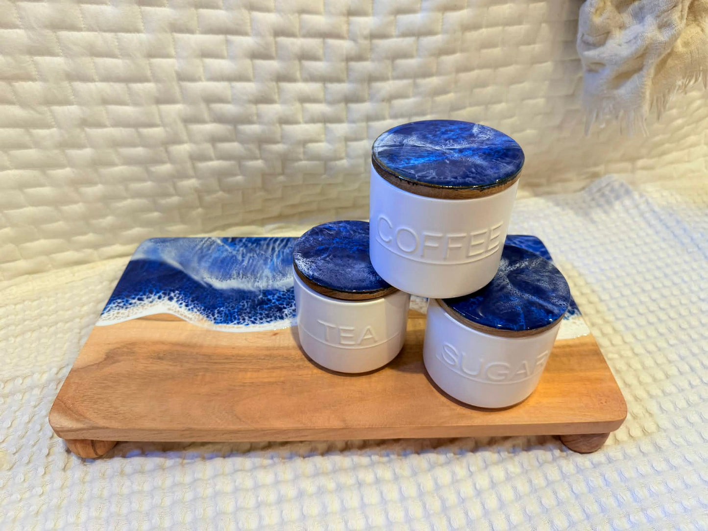 Board on legs and Canister Set - Christmas