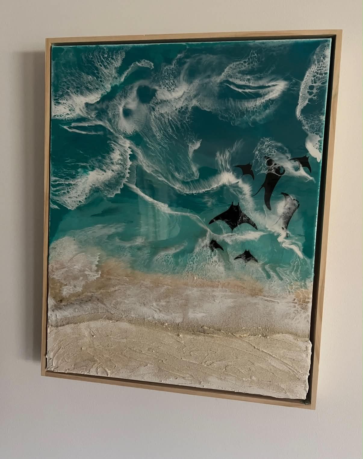 Premium Canvas Handmade Floating Framed Ocean Collection & Memorial art