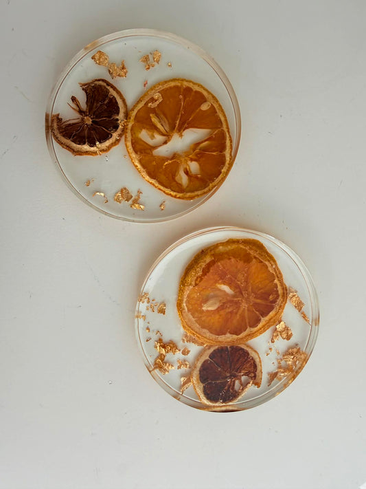 Citrus Coasters - set of 2 -c