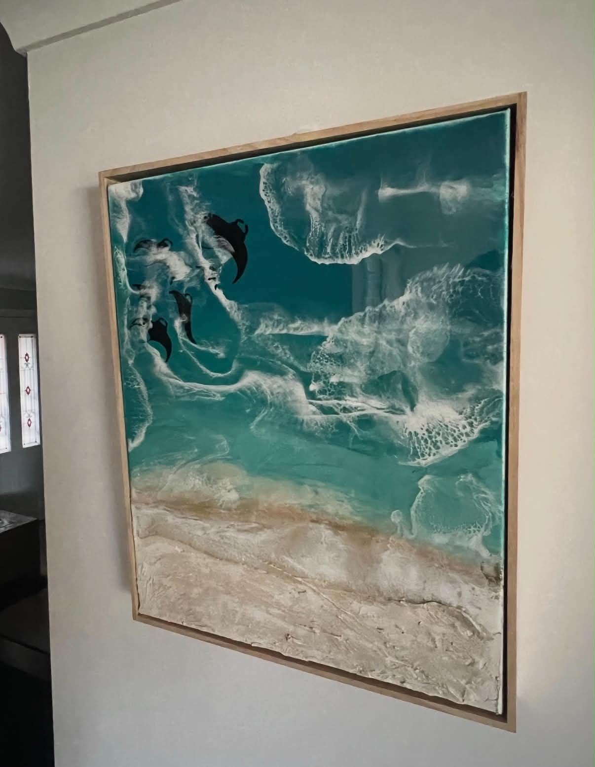 Premium Canvas Handmade Floating Framed Ocean Collection & Memorial art