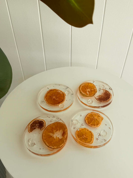 Citrus Coasters - set of  4