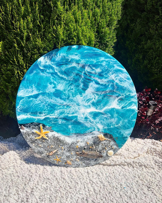 60cm Acrylic Ocean Memorial Art Piece