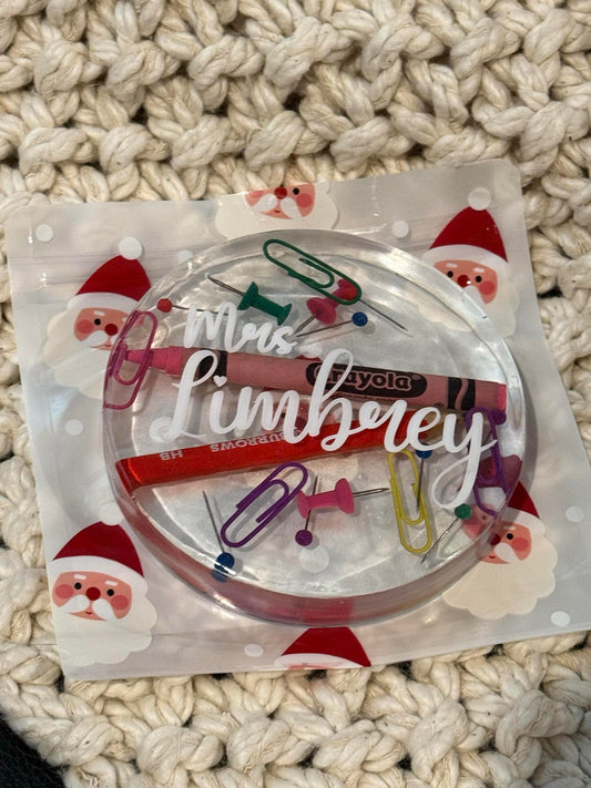 Teacher Christmas coasters