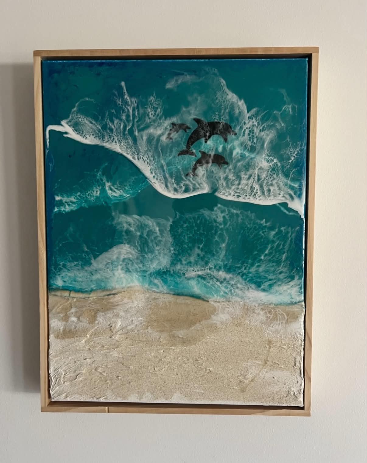 Premium Canvas Handmade Floating Framed Ocean Collection & Memorial art