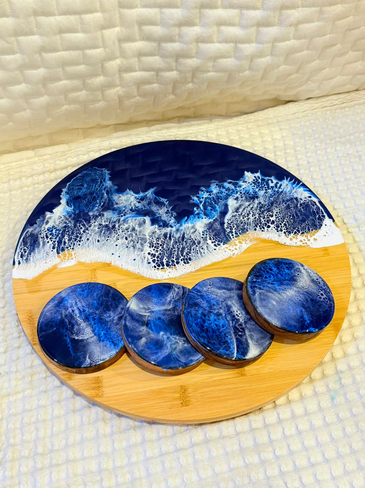 Lazy susan with Coasters - Christmas