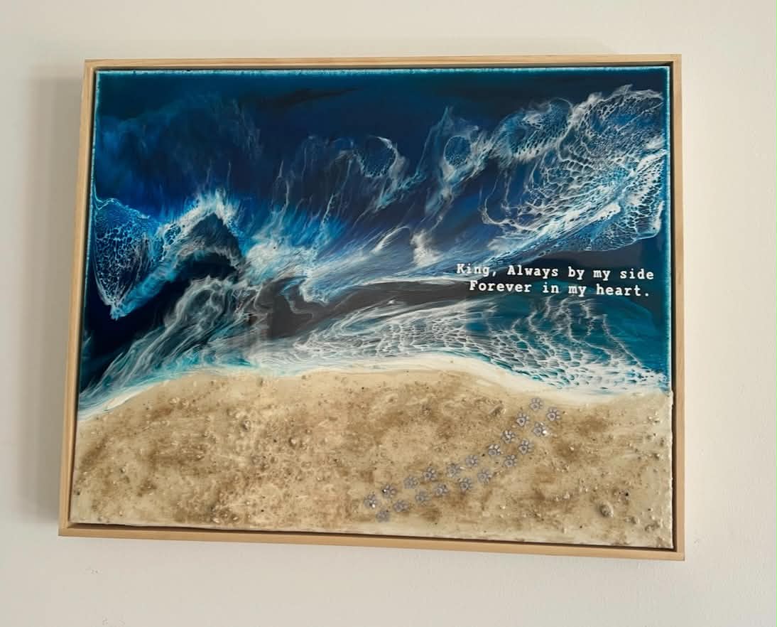 Premium Canvas Handmade Floating Framed Ocean Collection & Memorial art
