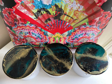 Cannisters -Green/Black/Gold