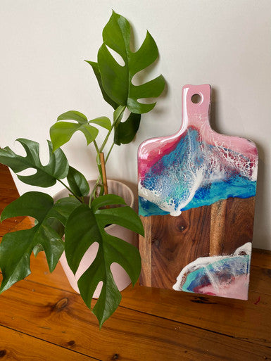 Pink Ocean Paddle Board on Legs