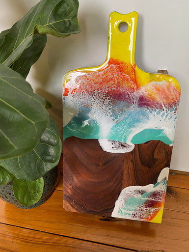 Yellow Ocean Paddle Board on Legs