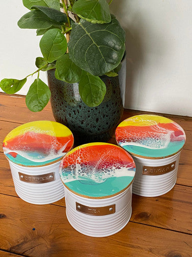 Yellow Ocean Canisters